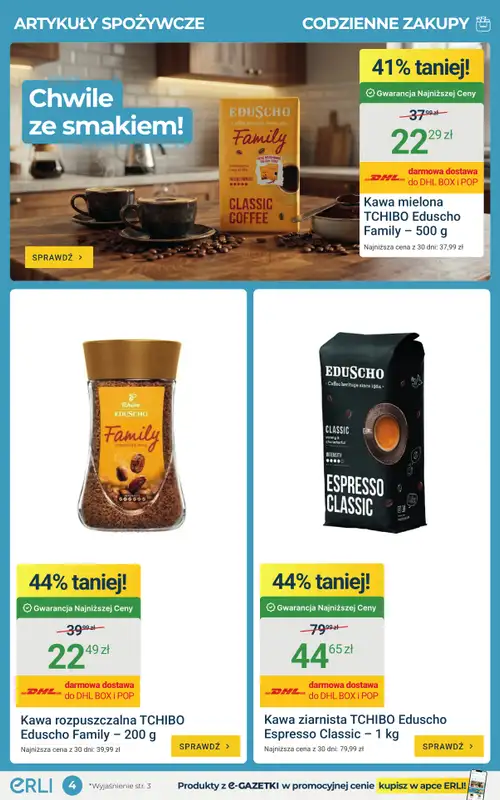 ERLI - gazetka promocyjna Codzienne zakupy taniej do -70% na ERLI! od poniedziałku 20.04 do niedzieli 26.04 - strona 4
