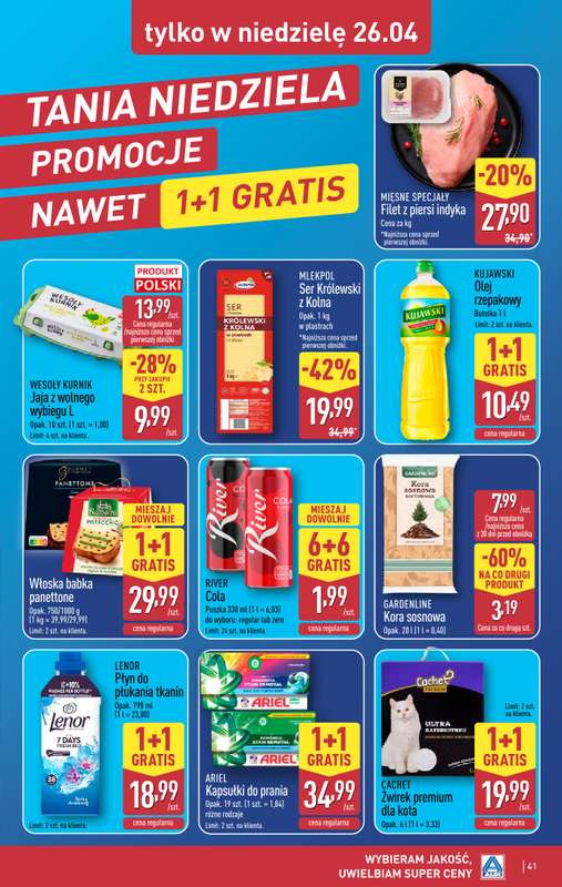 Aldi - gazetka promocyjna Pełny katalog! od poniedziałku 20.04 do niedzieli 26.04 - strona 41