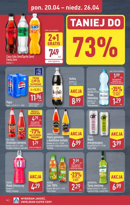 Aldi - gazetka promocyjna Pełny katalog! od poniedziałku 20.04 do niedzieli 26.04 - strona 14