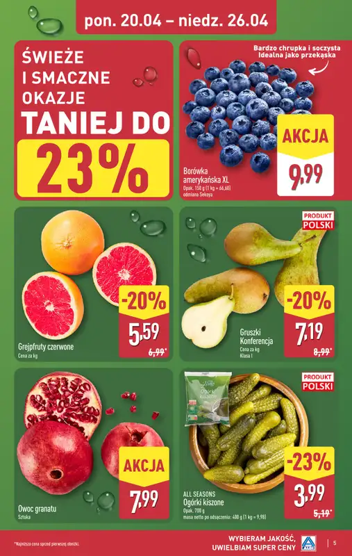 Aldi - gazetka promocyjna Pełny katalog! od poniedziałku 20.04 do niedzieli 26.04 - strona 5