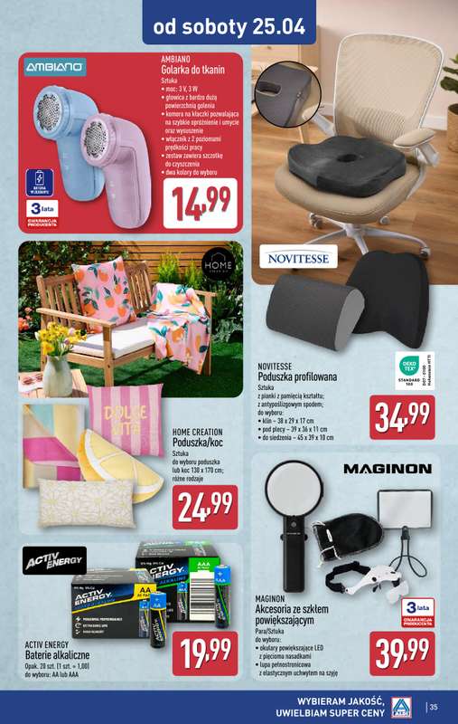 Aldi - gazetka promocyjna Pełny katalog! od poniedziałku 20.04 do niedzieli 26.04 - strona 35