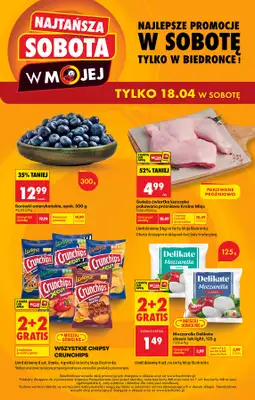Biedronka - gazetka promocyjna Najtańsza sobota od soboty 18.04 do soboty 18.04