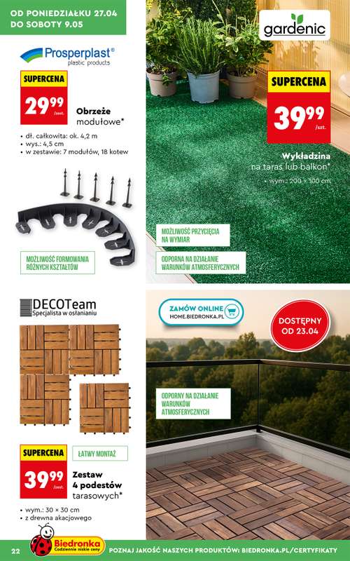 Biedronka - gazetka promocyjna Hity i inspiracje, od 20.04 od poniedziałku 20.04 do środy 13.05 - strona 22