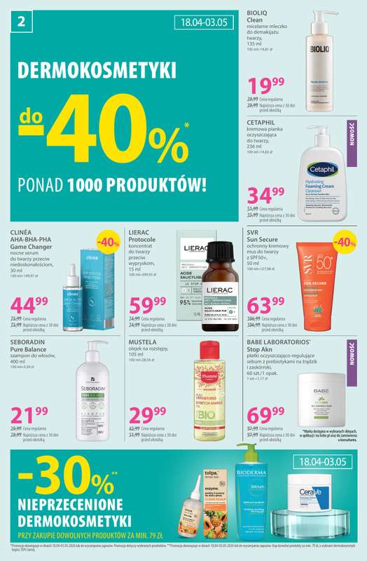 Hebe - gazetka promocyjna Gazetka od soboty 18.04 do niedzieli 03.05 - strona 2