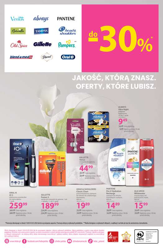 Hebe - gazetka promocyjna Gazetka od soboty 18.04 do niedzieli 03.05 - strona 22