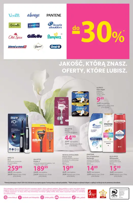 Hebe - gazetka promocyjna Gazetka od soboty 18.04 do niedzieli 03.05 - strona 22