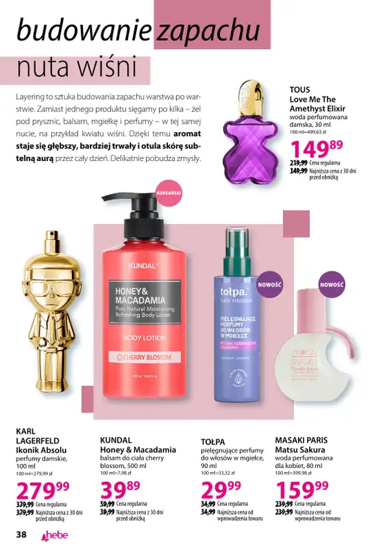 Hebe - gazetka promocyjna Katalog od soboty 18.04 do poniedziałku 18.05 - strona 38