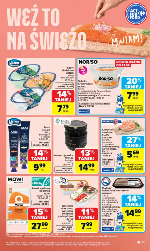 Carrefour - gazetka promocyjna Gazetka Carrefour od poniedziałku od poniedziałku 20.04 do niedzieli 26.04 - strona 21