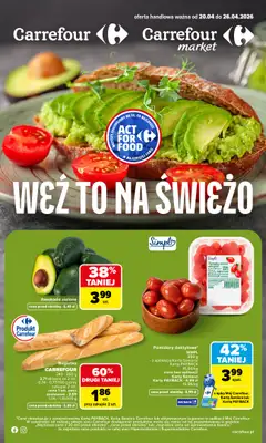 Carrefour - gazetka promocyjna Gazetka Weź to na świeżo od poniedziałku 20.04 do niedzieli 26.04