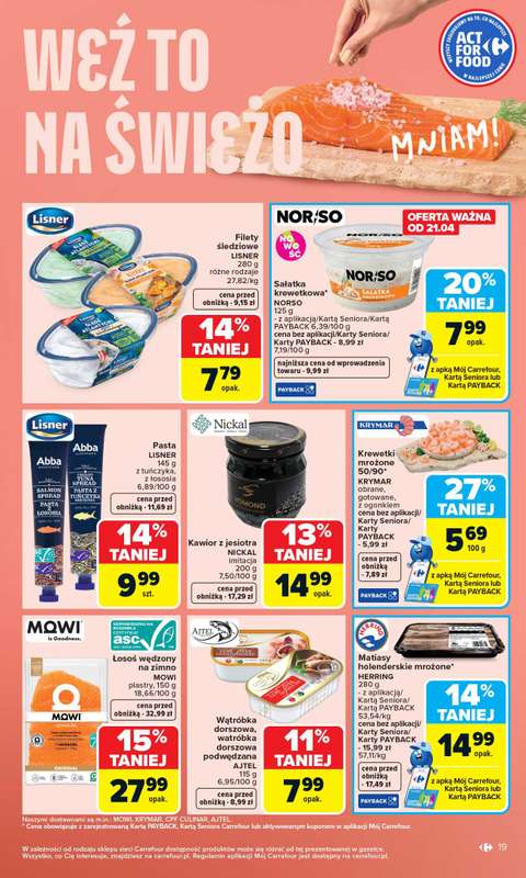 Carrefour Market - gazetka promocyjna Gazetka Carrefour Market od poniedziałku od poniedziałku 20.04 do niedzieli 26.04 - strona 21
