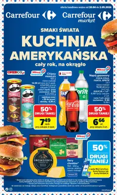 Carrefour Market - gazetka promocyjna Gazetka Kuchnia Amerykańska od poniedziałku 20.04 do soboty 02.05