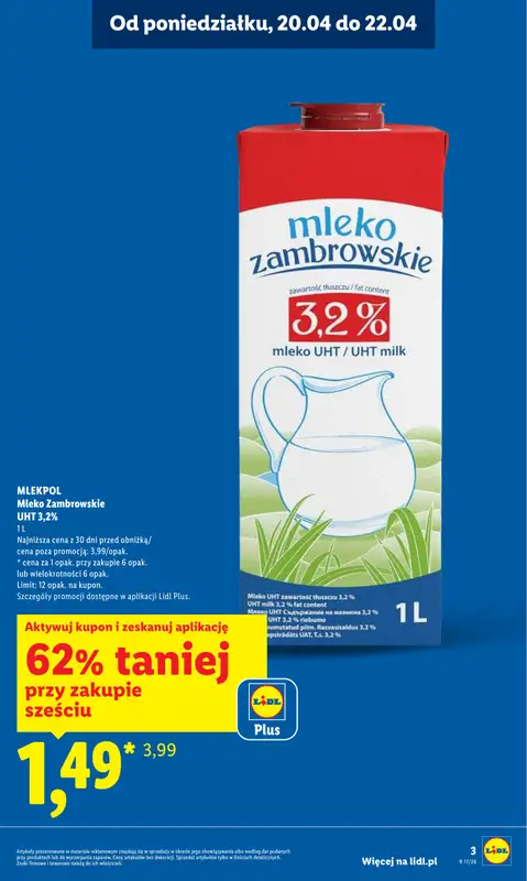 Lidl - gazetka promocyjna Oferta od poniedziałku od poniedziałku 20.04 do środy 22.04 - strona 3