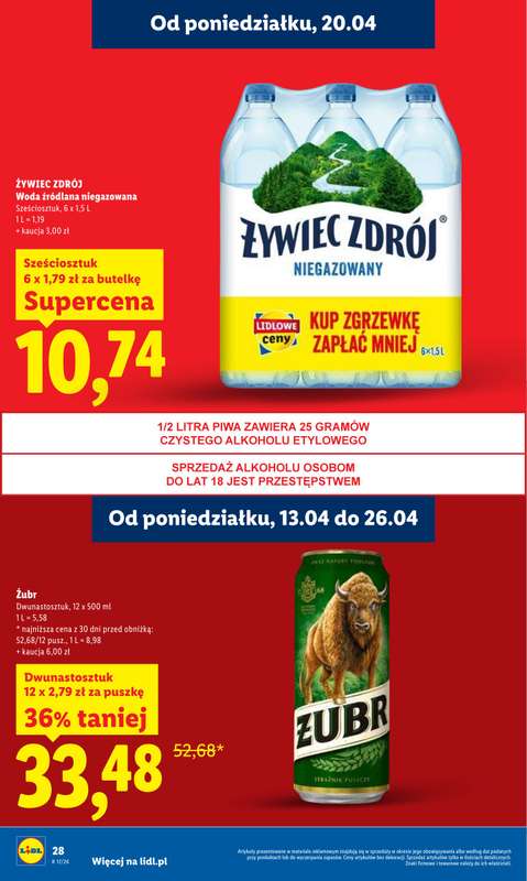 Lidl - gazetka promocyjna Oferta od poniedziałku od poniedziałku 20.04 do środy 22.04 - strona 28