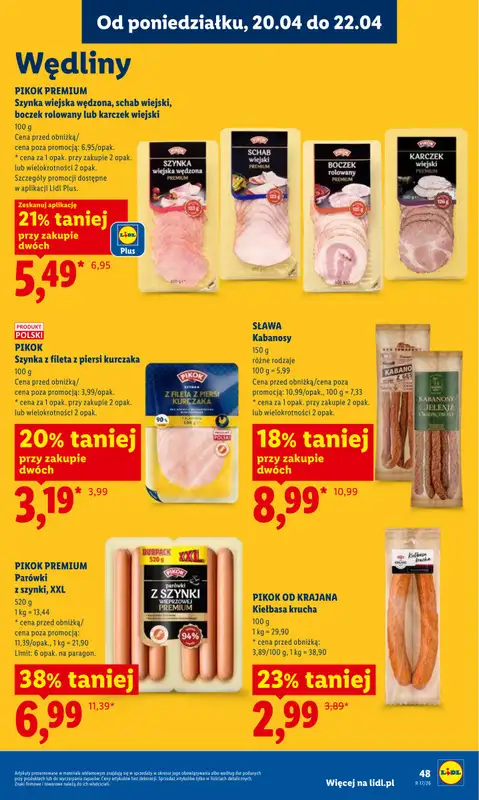 Lidl - gazetka promocyjna Oferta od poniedziałku od poniedziałku 20.04 do środy 22.04 - strona 49
