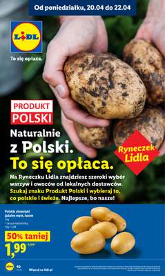 Lidl - gazetka promocyjna Oferta od poniedziałku od poniedziałku 20.04 do środy 22.04 - strona 40