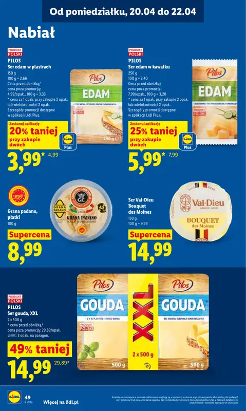 Lidl - gazetka promocyjna Oferta od poniedziałku od poniedziałku 20.04 do środy 22.04 - strona 50