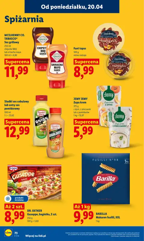 Lidl - gazetka promocyjna Oferta od poniedziałku od poniedziałku 20.04 do środy 22.04 - strona 76