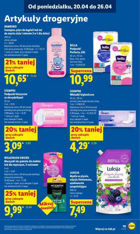 Lidl - gazetka promocyjna Oferta od poniedziałku od poniedziałku 20.04 do środy 22.04 - strona 81