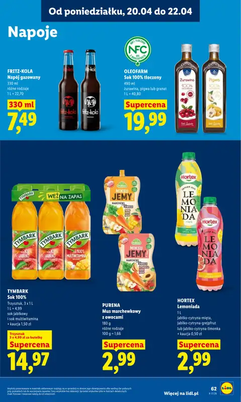 Lidl - gazetka promocyjna Oferta od poniedziałku od poniedziałku 20.04 do środy 22.04 - strona 65