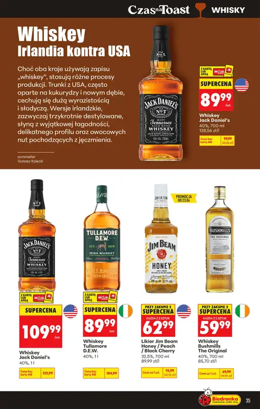 Biedronka - gazetka promocyjna Czas na Toast! od poniedziałku 20.04 do soboty 02.05 - strona 35
