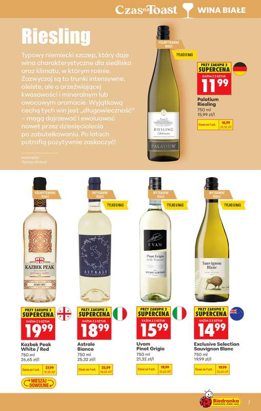 Biedronka - gazetka promocyjna Czas na Toast! od poniedziałku 20.04 do soboty 02.05 - strona 7