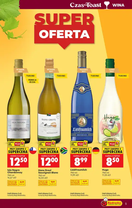 Biedronka - gazetka promocyjna Czas na Toast! od poniedziałku 20.04 do soboty 02.05 - strona 5