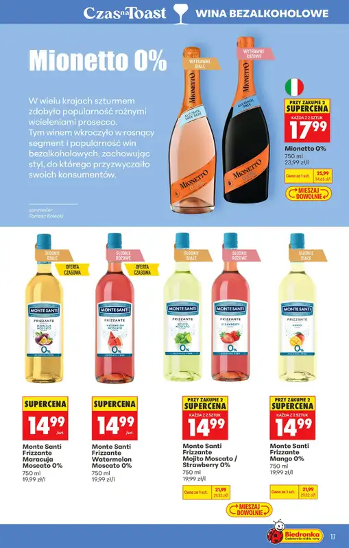 Biedronka - gazetka promocyjna Czas na Toast! od poniedziałku 20.04 do soboty 02.05 - strona 17