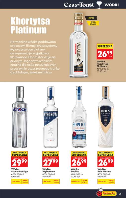Biedronka - gazetka promocyjna Czas na Toast! od poniedziałku 20.04 do soboty 02.05 - strona 29