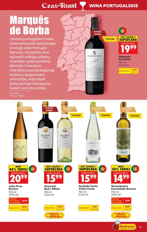 Biedronka - gazetka promocyjna Czas na Toast! od poniedziałku 20.04 do soboty 02.05 - strona 11