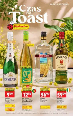 Biedronka - gazetka promocyjna Czas na Toast! od poniedziałku 20.04 do soboty 02.05