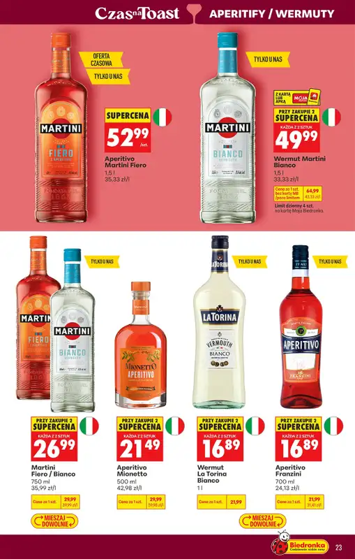 Biedronka - gazetka promocyjna Czas na Toast! od poniedziałku 20.04 do soboty 02.05 - strona 23