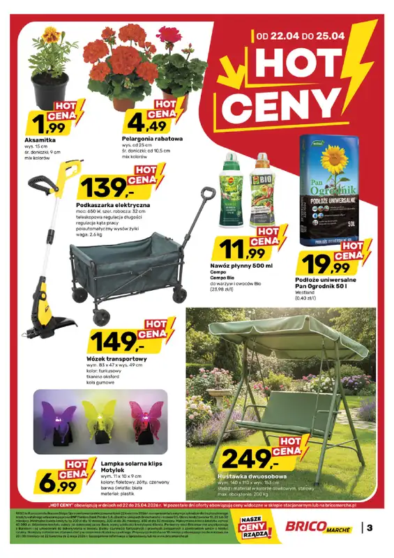 Bricomarche - gazetka promocyjna Hot ceny od środy 22.04 do soboty 25.04 - strona 3