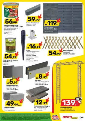 Bricomarche - gazetka promocyjna Gazetka od środy 22.04 do soboty 02.05 - strona 15
