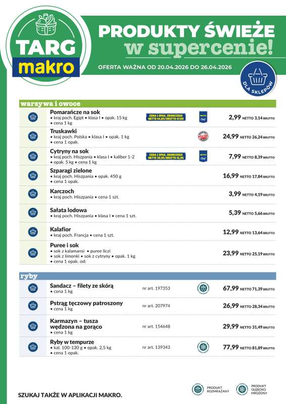 Makro - gazetka promocyjna Targ MAKRO - oferta świeża w super cenach! od poniedziałku 20.04 do niedzieli 26.04 - strona 6