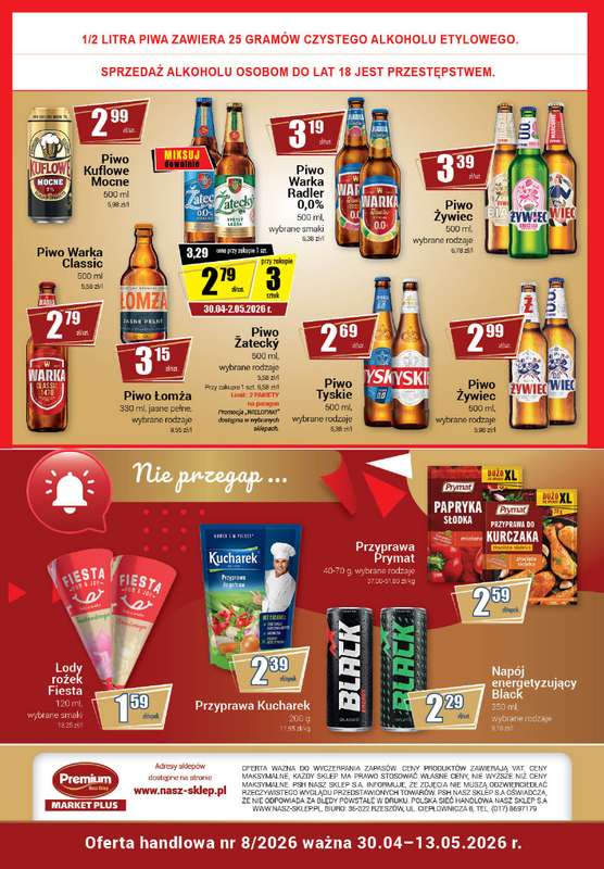 Premium Nasz Sklep - gazetka promocyjna Gazetka Premium Market Plus od czwartku 30.04 do środy 13.05 - strona 8