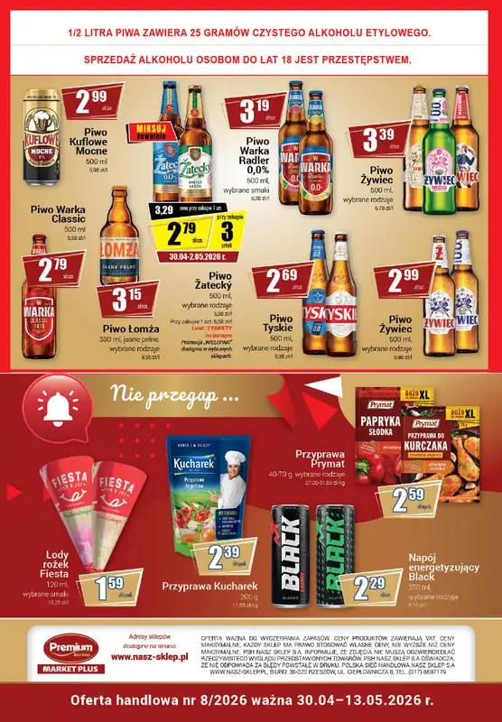 Premium Nasz Sklep - gazetka promocyjna Gazetka Premium Market Plus od czwartku 30.04 do środy 13.05 - strona 8