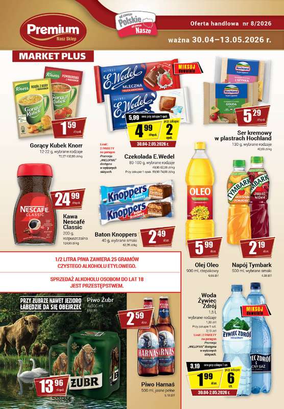 Premium Nasz Sklep - gazetka promocyjna Gazetka Premium Market Plus od czwartku 30.04 do środy 13.05