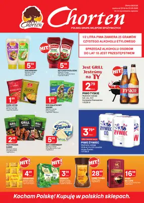 Chorten - gazetka promocyjna Gazetka Małopolska, Śląsk, Podkarpacie, Opolskie Market od czwartku 23.04 do niedzieli 03.05