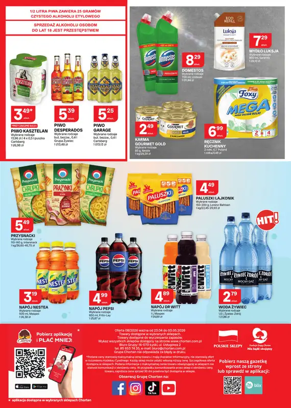 Chorten - gazetka promocyjna Gazetka Małopolska, Śląsk, Podkarpacie, Opolskie Market od czwartku 23.04 do niedzieli 03.05 - strona 4