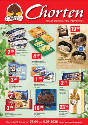 Chorten - gazetka promocyjna Gazetka Mazowsze Market od niedzieli 26.04 do wtorku 05.05