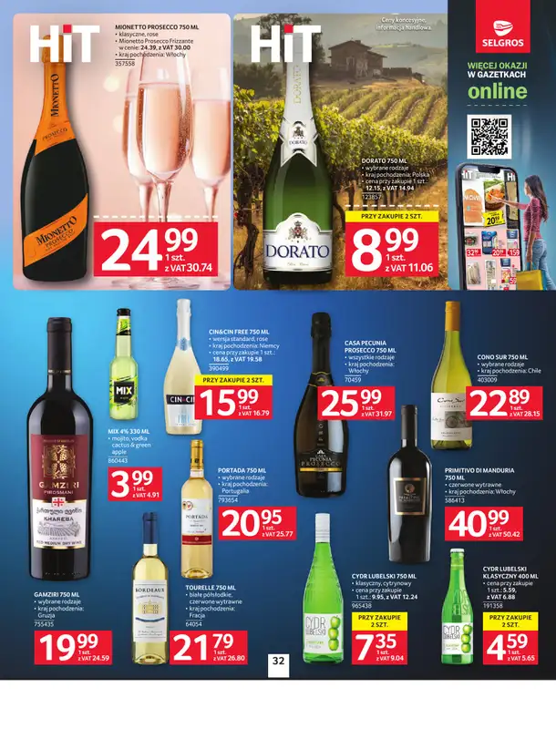Selgros - gazetka promocyjna Oferta spożywcza od czwartku 23.04 do środy 06.05 - strona 32