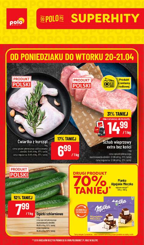 POLOmarket - gazetka promocyjna Super hity od poniedziałku 20.04 do wtorku 21.04