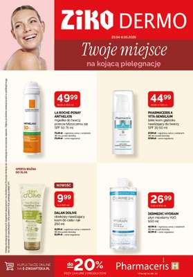 Ziko Dermo - gazetka promocyjna Gazetka Twoje miejsce na kojącą pielęgnację od czwartku 23.04 do środy 06.05