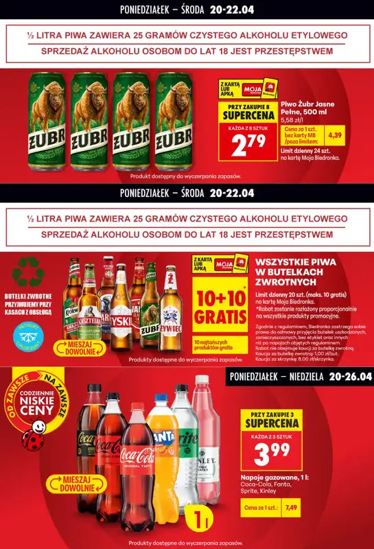 Biedronka - gazetka promocyjna Biedronkowe oszczędności od poniedziałku 20.04 do środy 22.04 - strona 8