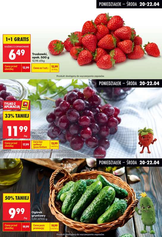 Biedronka - gazetka promocyjna Biedronkowe oszczędności od poniedziałku 20.04 do środy 22.04 - strona 3