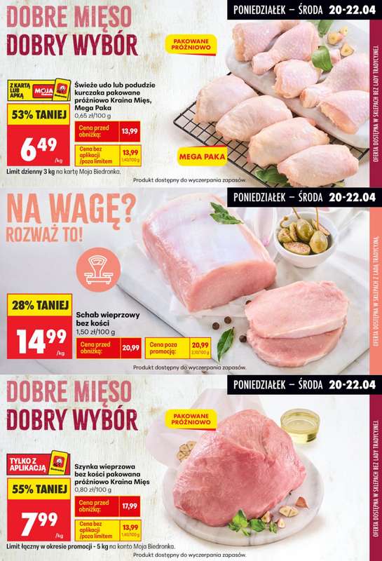 Biedronka - gazetka promocyjna Biedronkowe oszczędności od poniedziałku 20.04 do środy 22.04 - strona 4