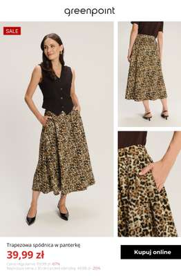 Trapezowa spódnica w panterkę