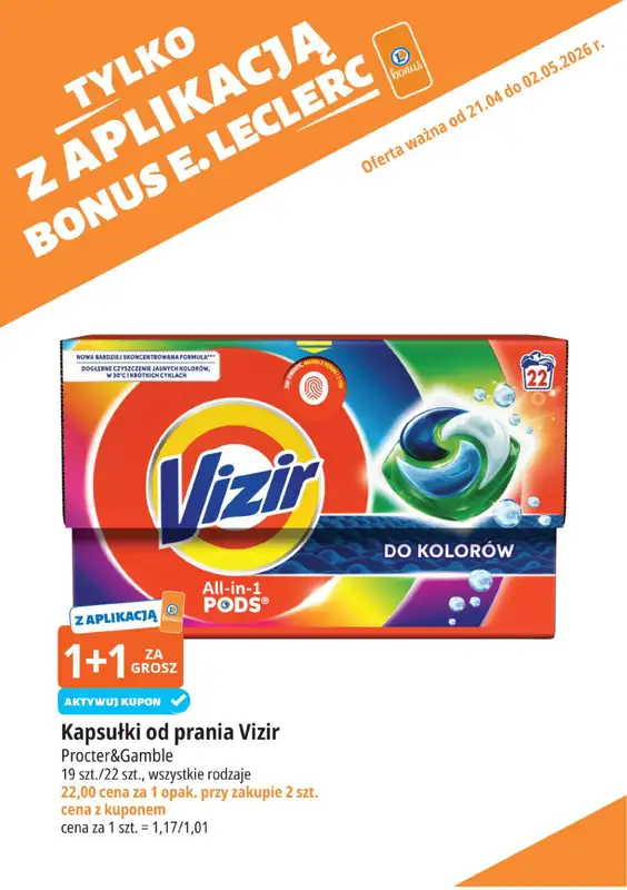 Leclerc - gazetka promocyjna Kupuj tanio z bonus od wtorku 21.04 do soboty 02.05 - strona 19