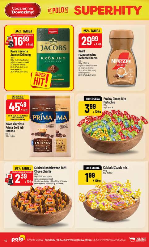 POLOmarket - gazetka promocyjna Gazetka od środy 22.04 do wtorku 28.04 - strona 42