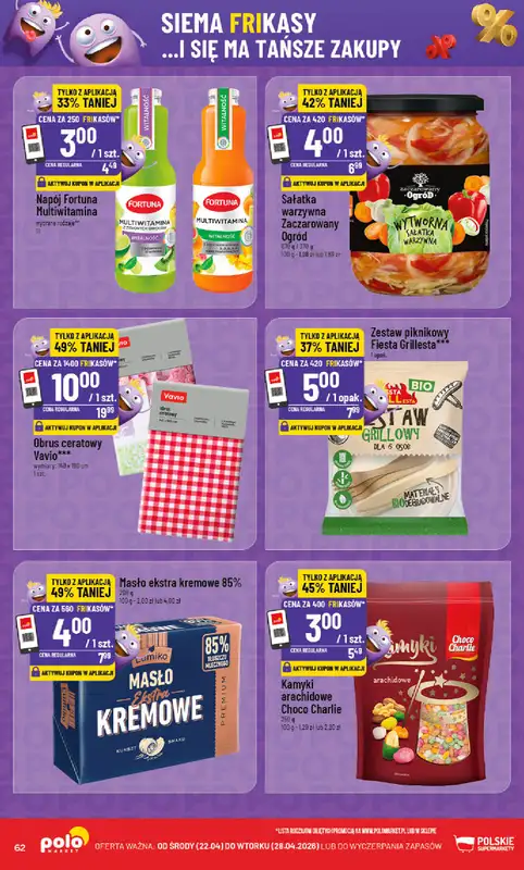 POLOmarket - gazetka promocyjna Gazetka od środy 22.04 do wtorku 28.04 - strona 62